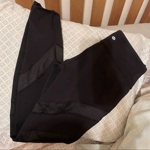 Lululemon Black Metallic Cross Detail Long Length